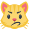 Pouting Cat Face emoji on Facebook